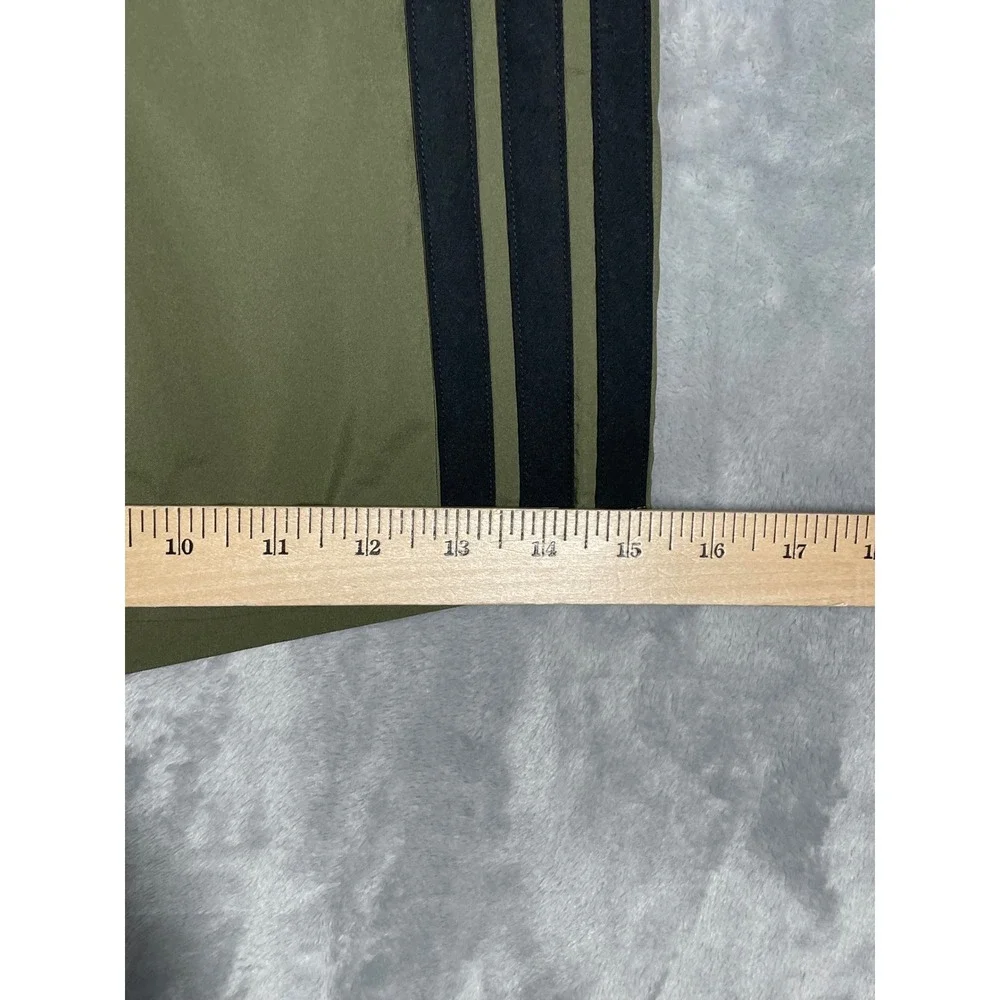 Adidas Mens 2XL Olive Green 3-Stripe 7 Inch Inseam Athletic Shorts New NWT
